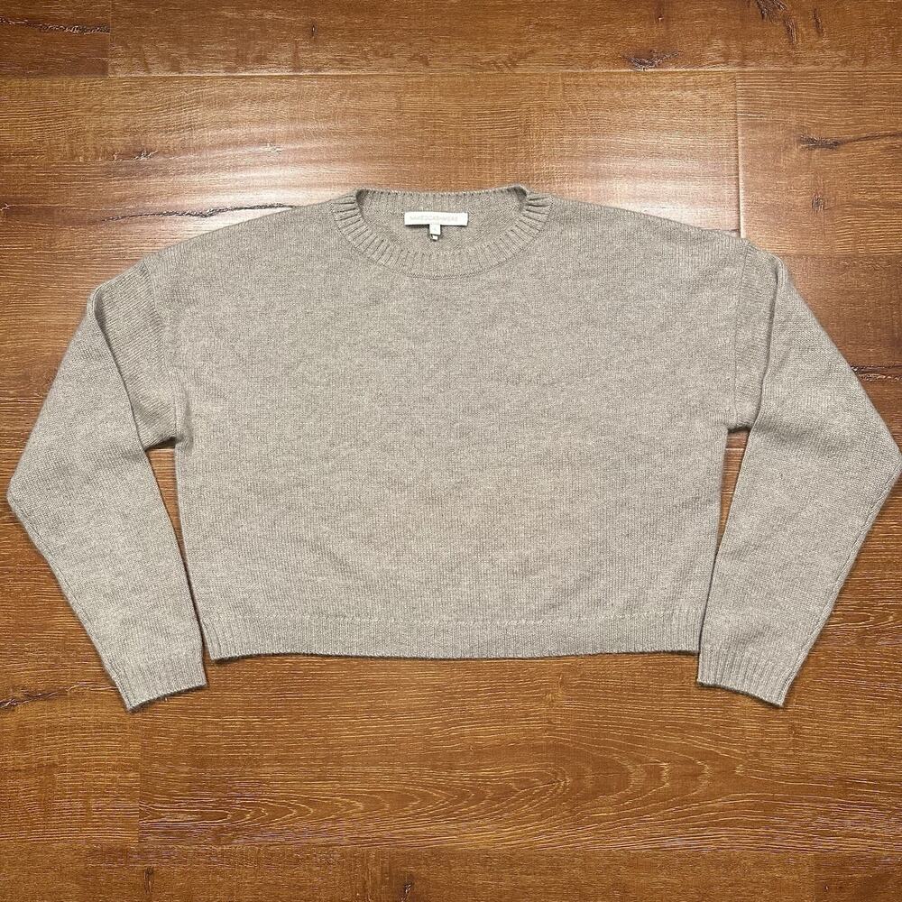 NakedCashmere Crewneck Sweater in Heather Taupe Gray